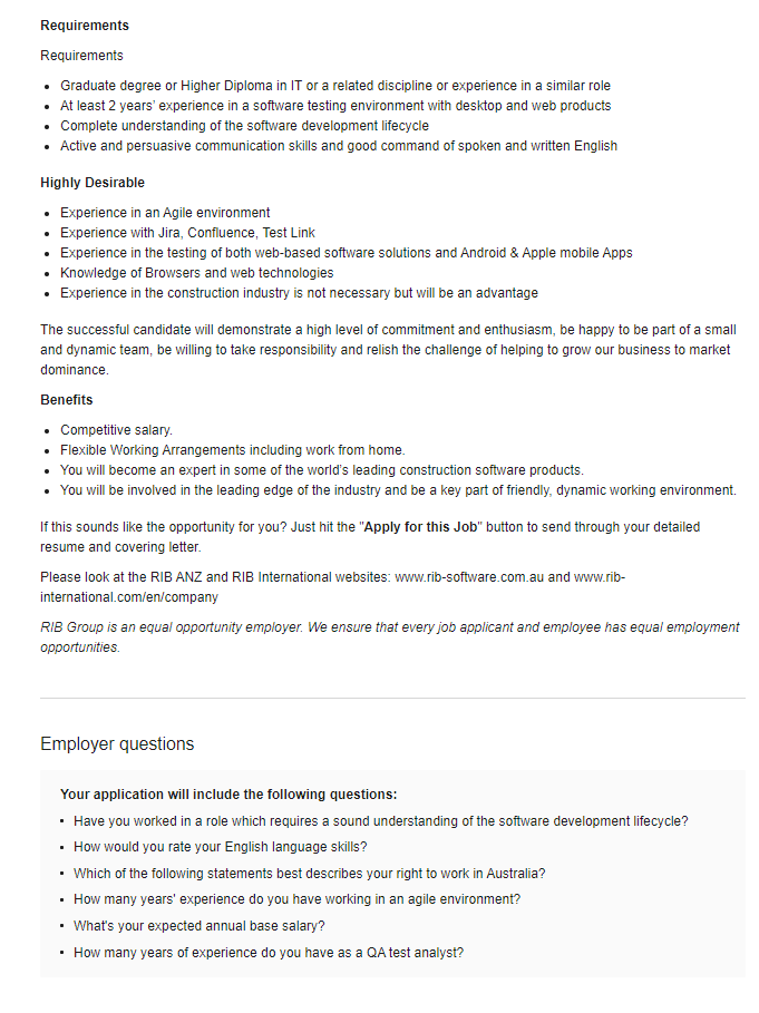 Job Advertisement